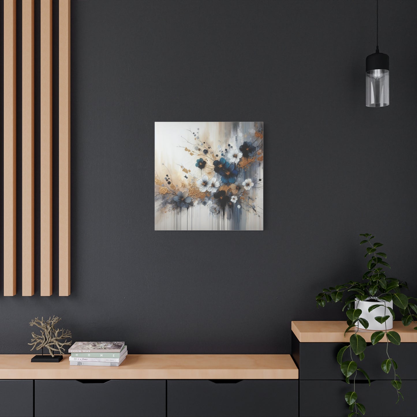 Elegant Floral Canvas Art, Wall Decor, Flower Painting, Home Wall Art, Modern Art