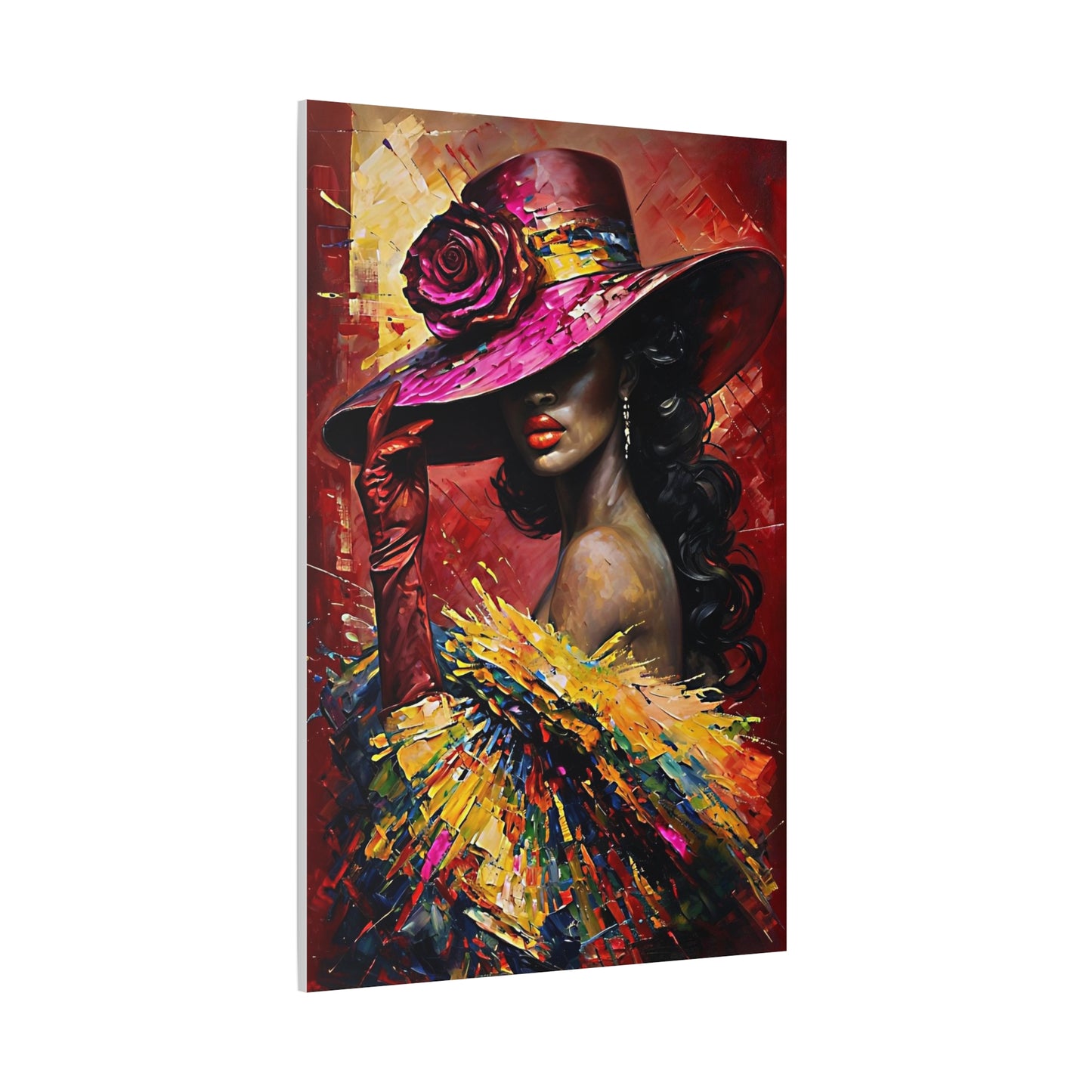 Canvas Wall Art Lady Wearing Cap