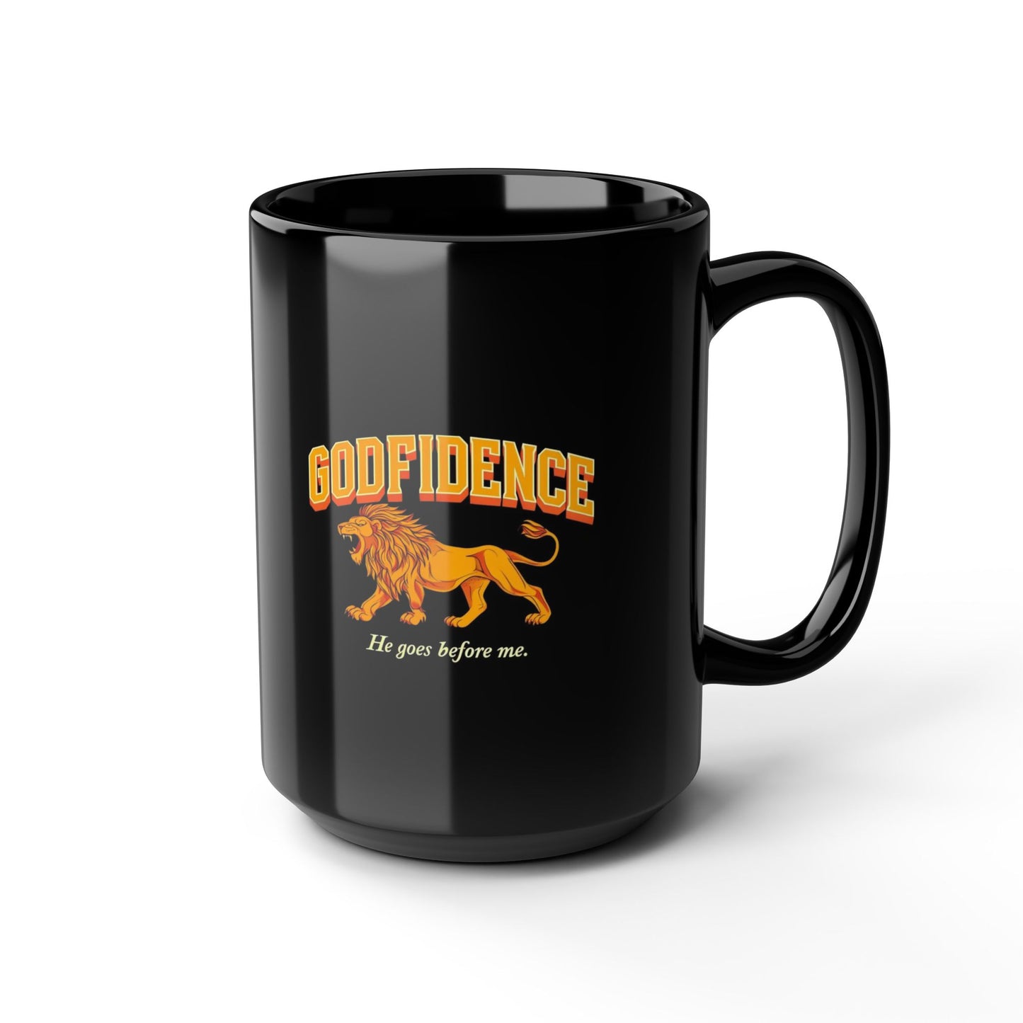 Bold Confidence Mug, 15oz Black Coffee Cup, Inspirational Gift, Motivational Drinkware, Perfect for Tea Lovers, Encouragement Present