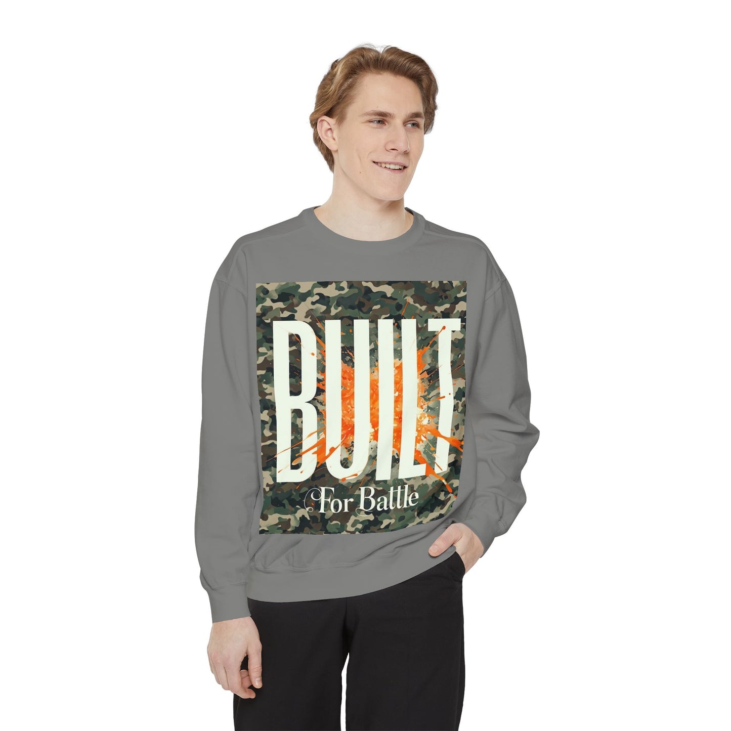 Battle-Ready Unisex Sweatshirt | Cozy Streetwear | Gift for Him or Her | Fall Fashion | Casual Wear | Camo Design