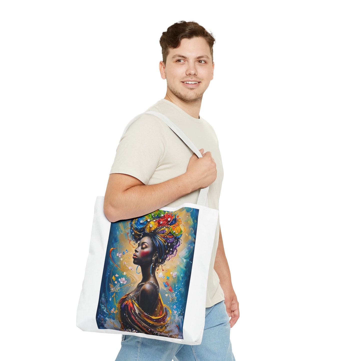Vibrant Art Tote Bag, Stylish Eco-Friendly Grocery Bag, Elegant Gift for Art Lovers, Fashionable Daily Use, Perfect for Festivals