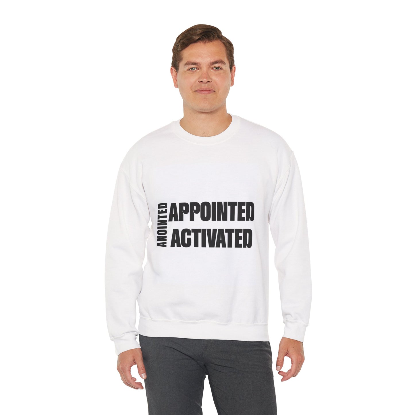 Anointed Appointed Activated Crewneck Sweatshirt, Inspirational Hoodie, Motivational Gift, Unisex Sweatshirt, Faith-Based Apparel