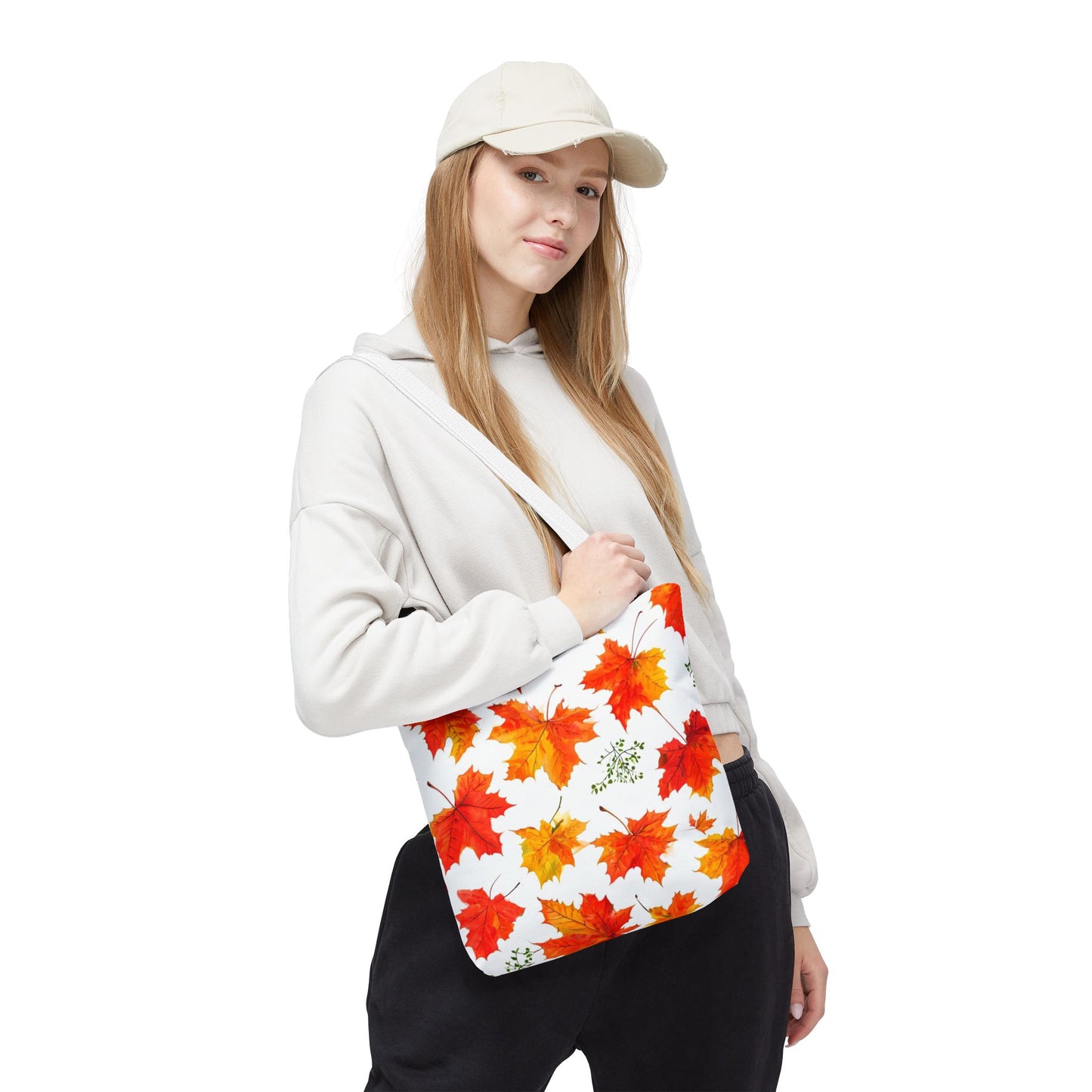 Autumn Leaves Tote Bag, Fall Shopping Tote, Seasonal Gift for Her, Eco-Friendly Bag, Thanksgiving Party Favor