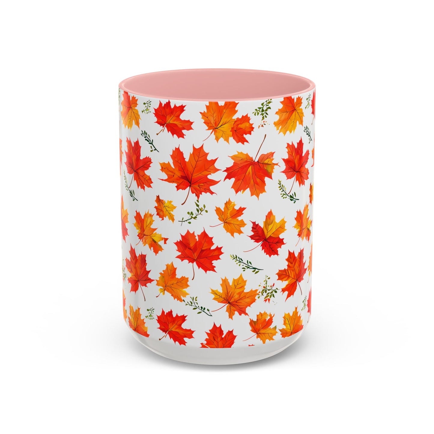 Autumn Leaves Coffee Mug, Fall Decor, Thanksgiving Gift, Hot Beverage Cup, Seasonal Drinkware