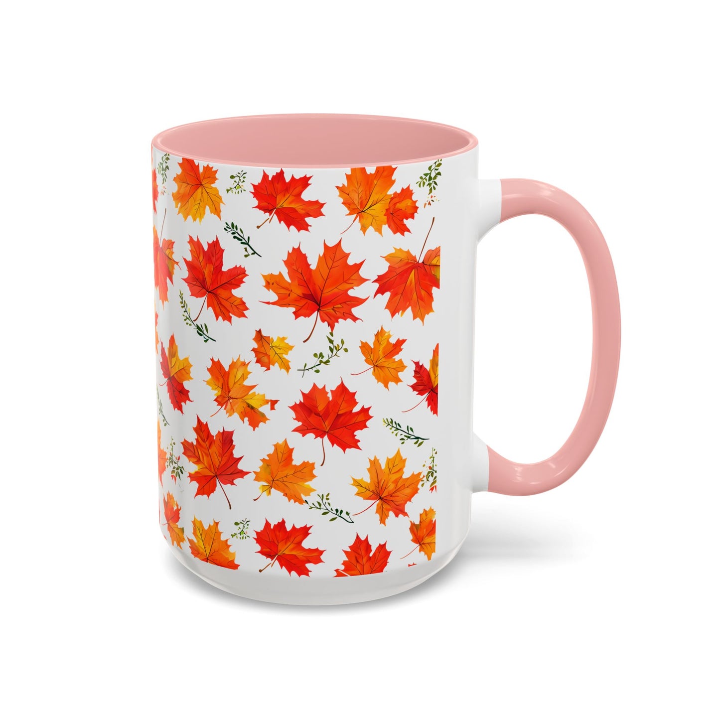 Autumn Leaves Coffee Mug, Fall Decor, Thanksgiving Gift, Hot Beverage Cup, Seasonal Drinkware