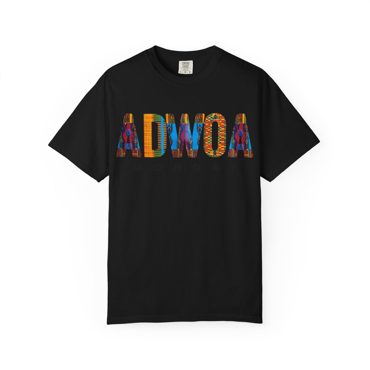 Vibrant Unisex T-Shirt - ADWOA MONDAY Graphic Tee, Casual Wear, Gift for Him/Her, Everyday Style, Unique Graphic Shirt, Fashion Statement