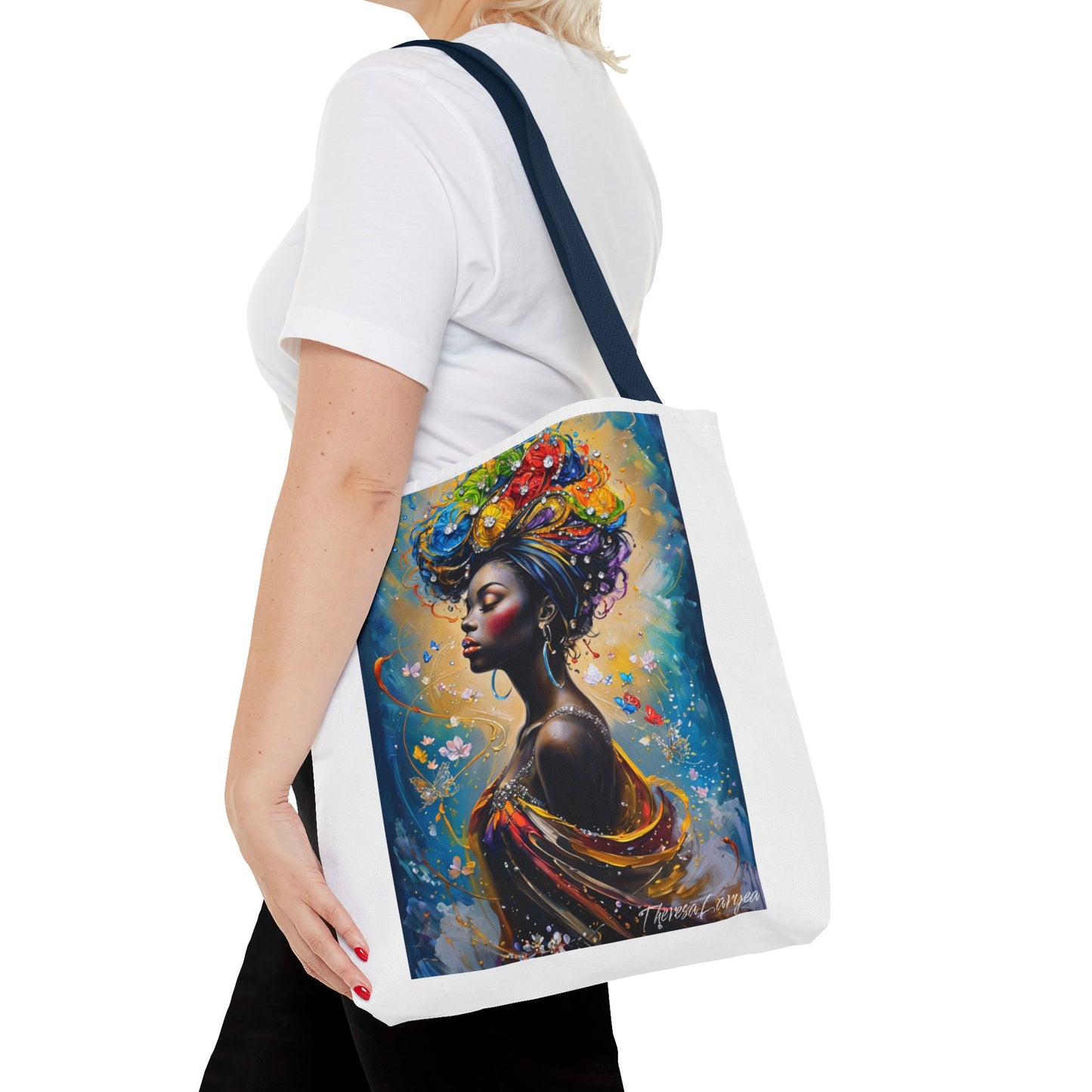 Vibrant Art Tote Bag, Stylish Eco-Friendly Grocery Bag, Elegant Gift for Art Lovers, Fashionable Daily Use, Perfect for Festivals