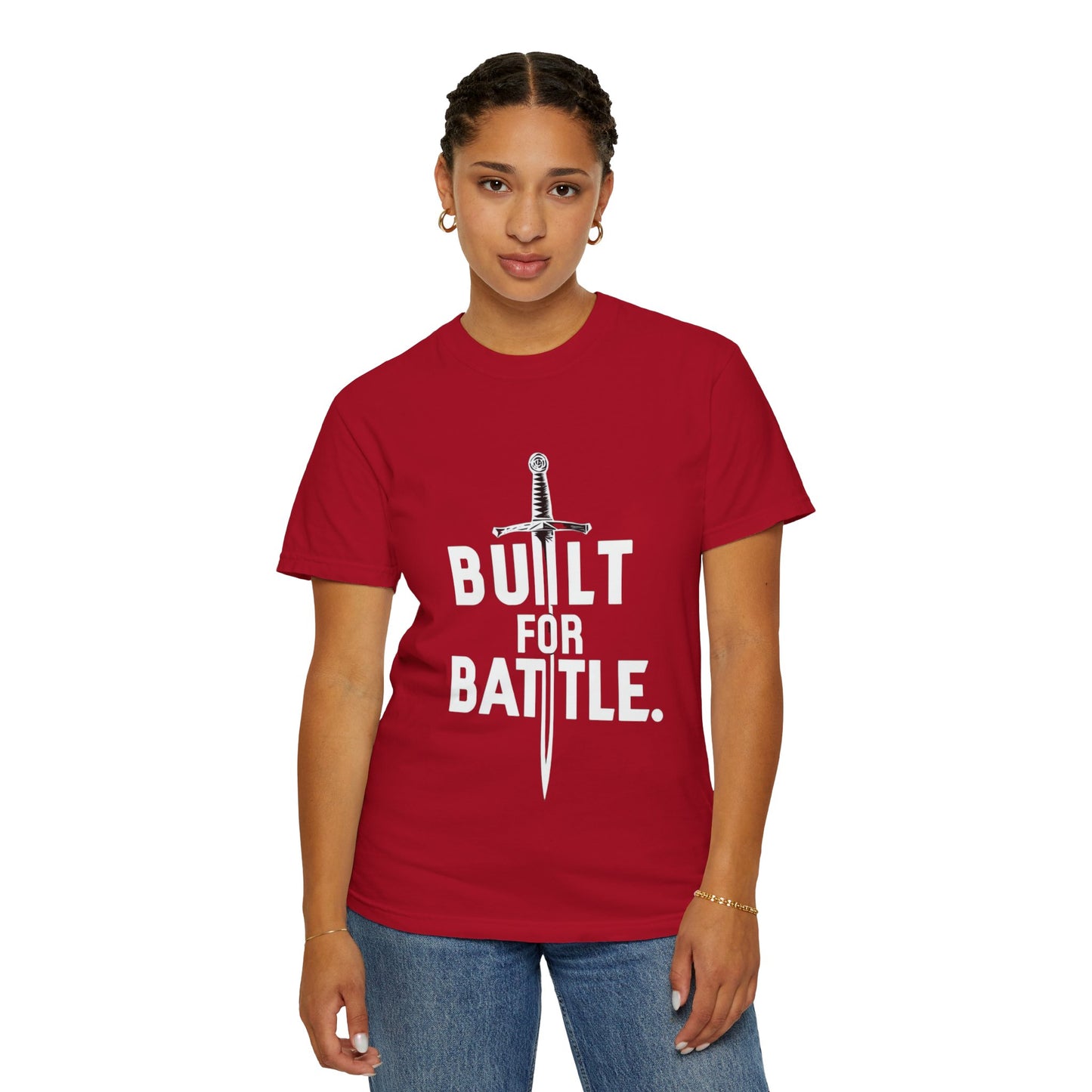 Battle-Ready Unisex T-shirt - Built for Battle - Casual Wear, Fitness, Gift for Warriors, Encouragement, Everyday Comfort