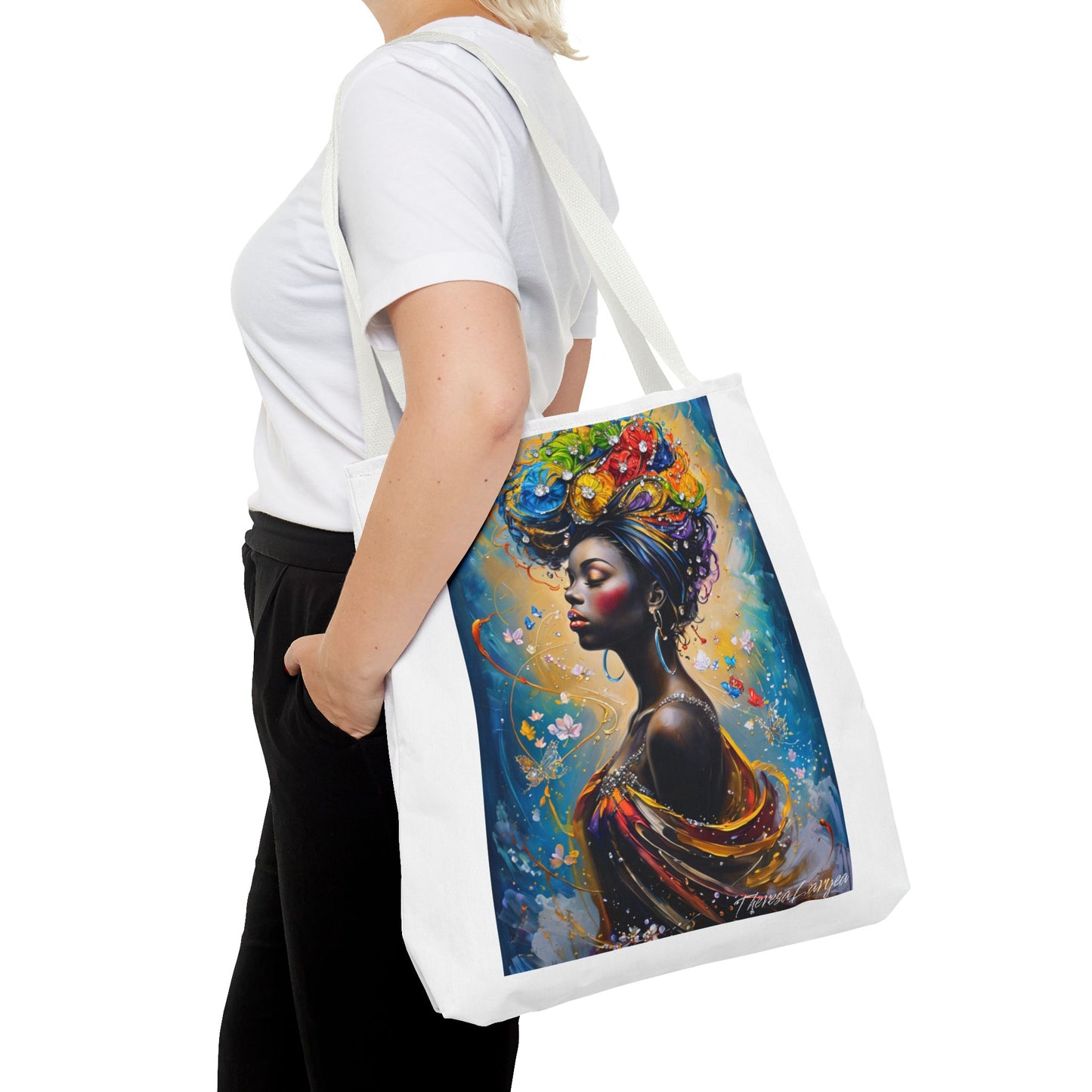 Vibrant Art Tote Bag, Stylish Eco-Friendly Grocery Bag, Elegant Gift for Art Lovers, Fashionable Daily Use, Perfect for Festivals
