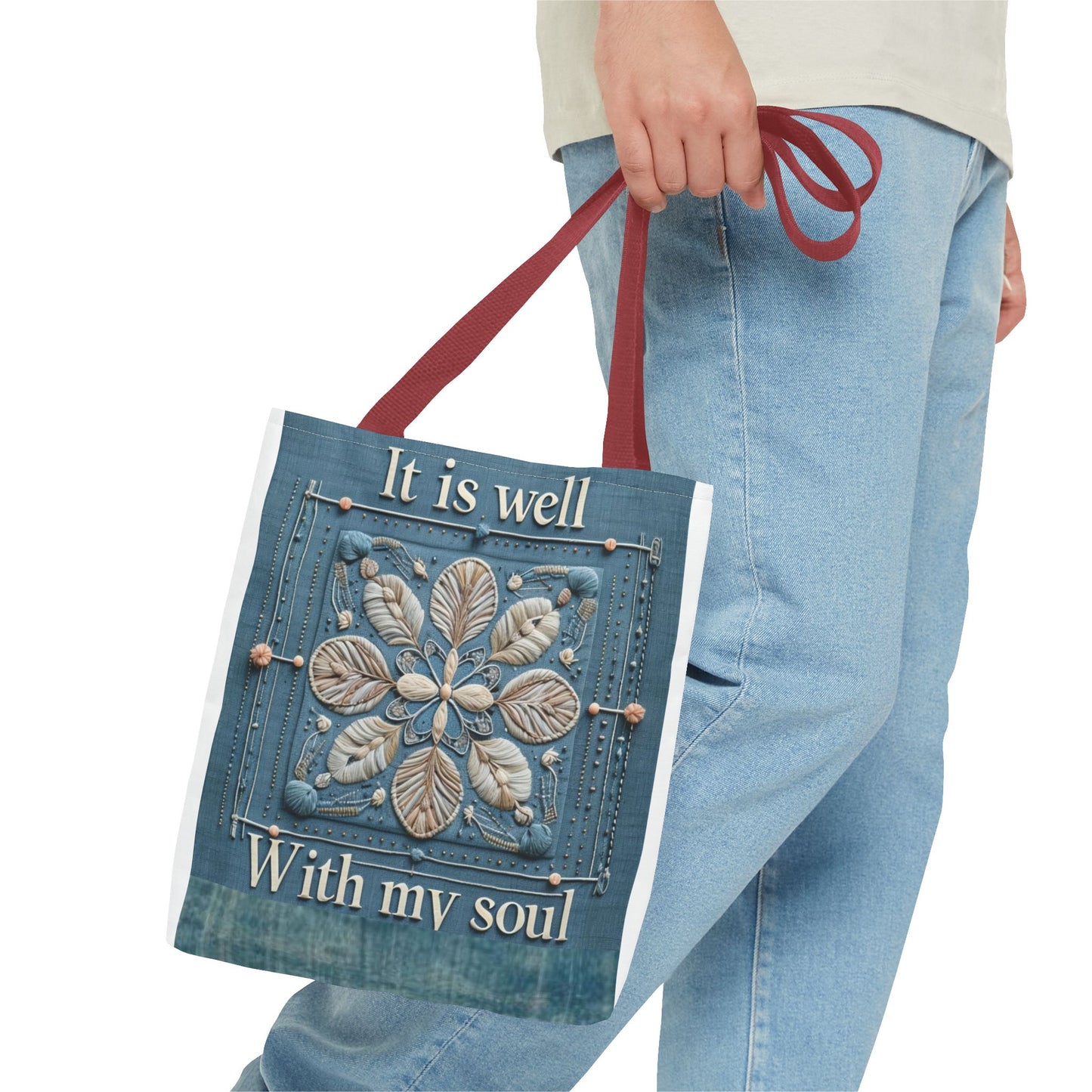 Inspirational Tote Bag, Faith-Based Bag, Motivational Shopping Bag, Personalized Gift, Spiritual Accessory