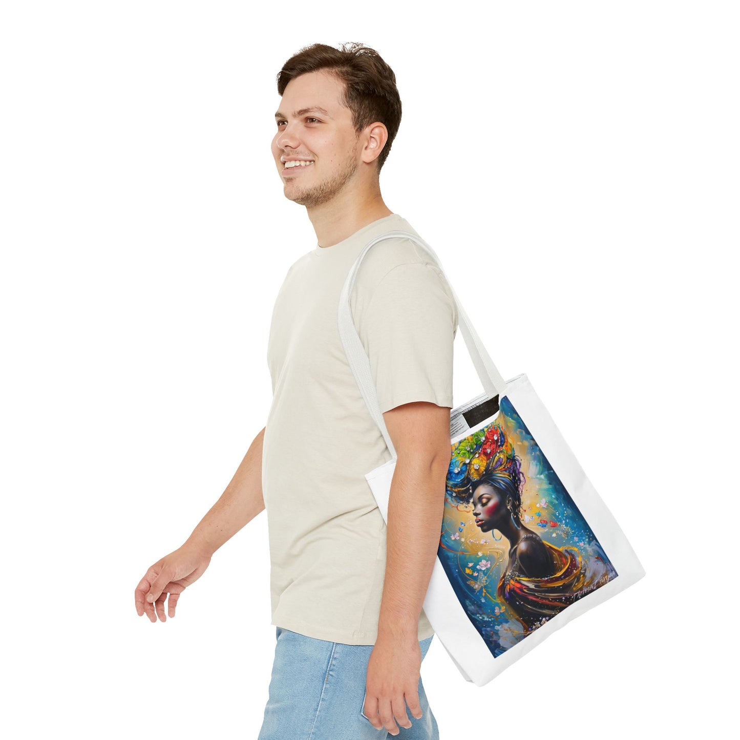 Vibrant Art Tote Bag, Stylish Eco-Friendly Grocery Bag, Elegant Gift for Art Lovers, Fashionable Daily Use, Perfect for Festivals