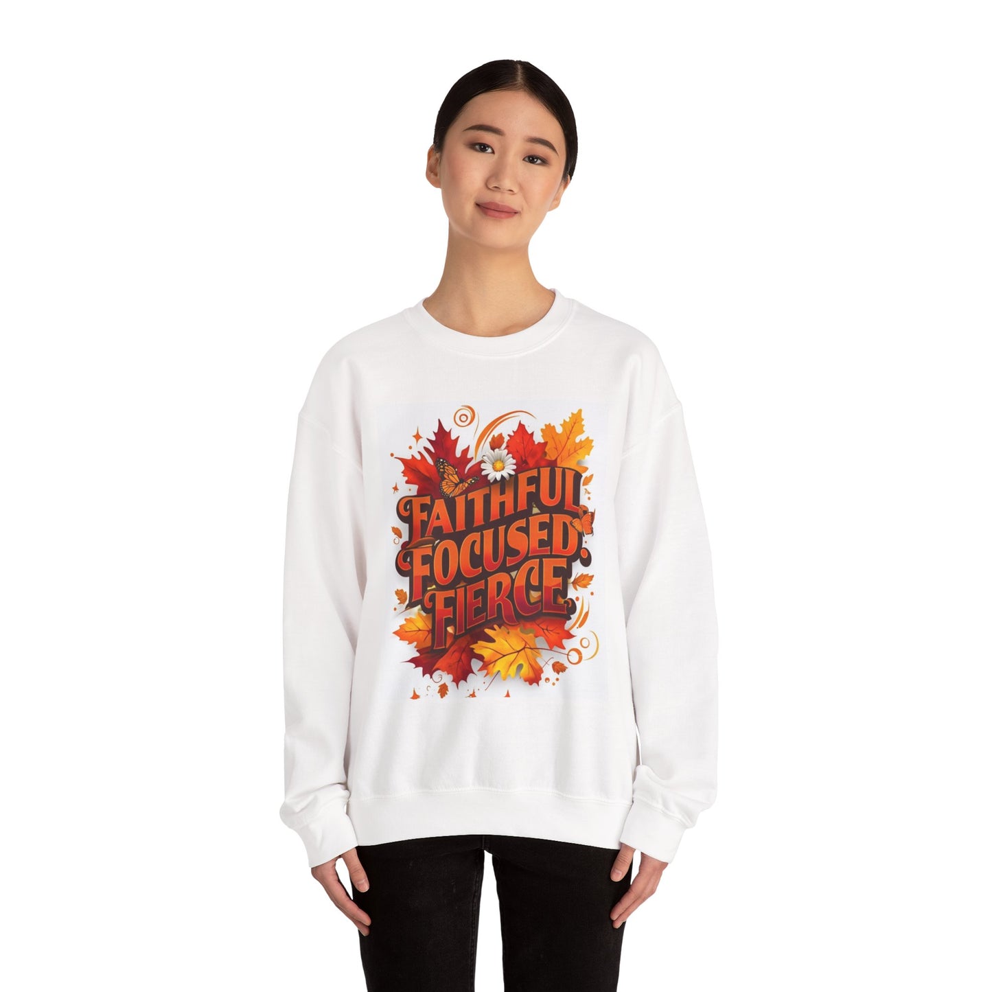 Fierce Autumn Sweatshirt, Fall Fashion Crewneck, Cozy Unisex Sweatshirt, Inspirational Gift, Warm Layer for Everyday