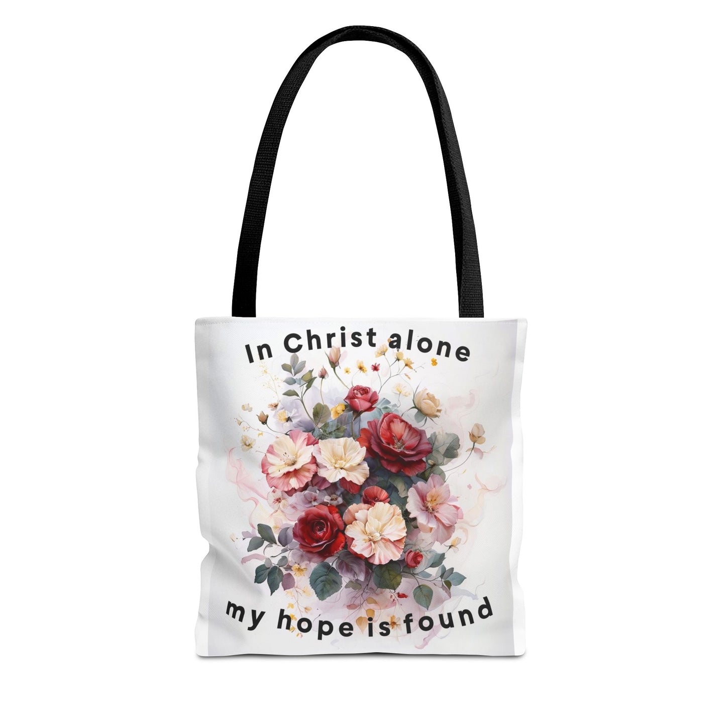 Floral Inspirational Tote Bag, Faith-Based Bag, Christian Gift, Everyday Carryall, Motivational Shopping Tote