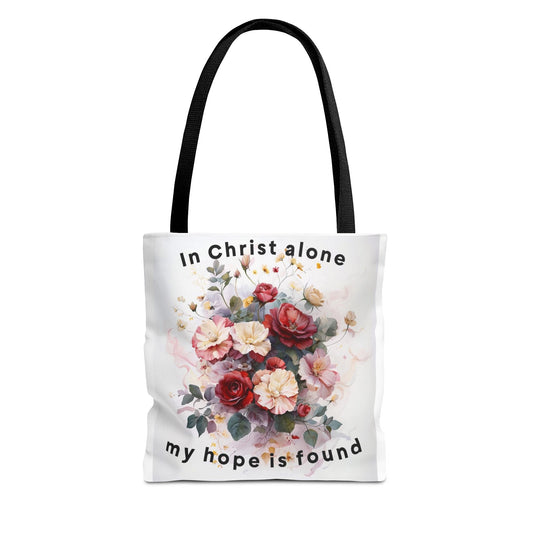Floral Inspirational Tote Bag, Faith-Based Bag, Christian Gift, Everyday Carryall, Motivational Shopping Tote