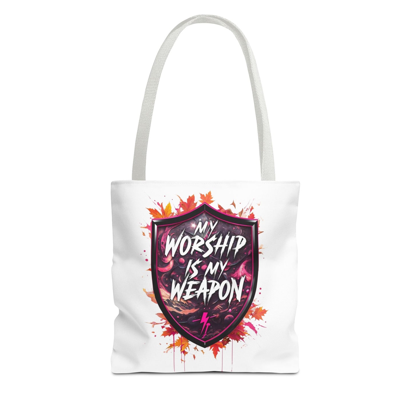 My Worship Is My Weapon Tote Bag - Inspirational Gift, Church Accessory, Spirituality, Everyday Use, Art Tote