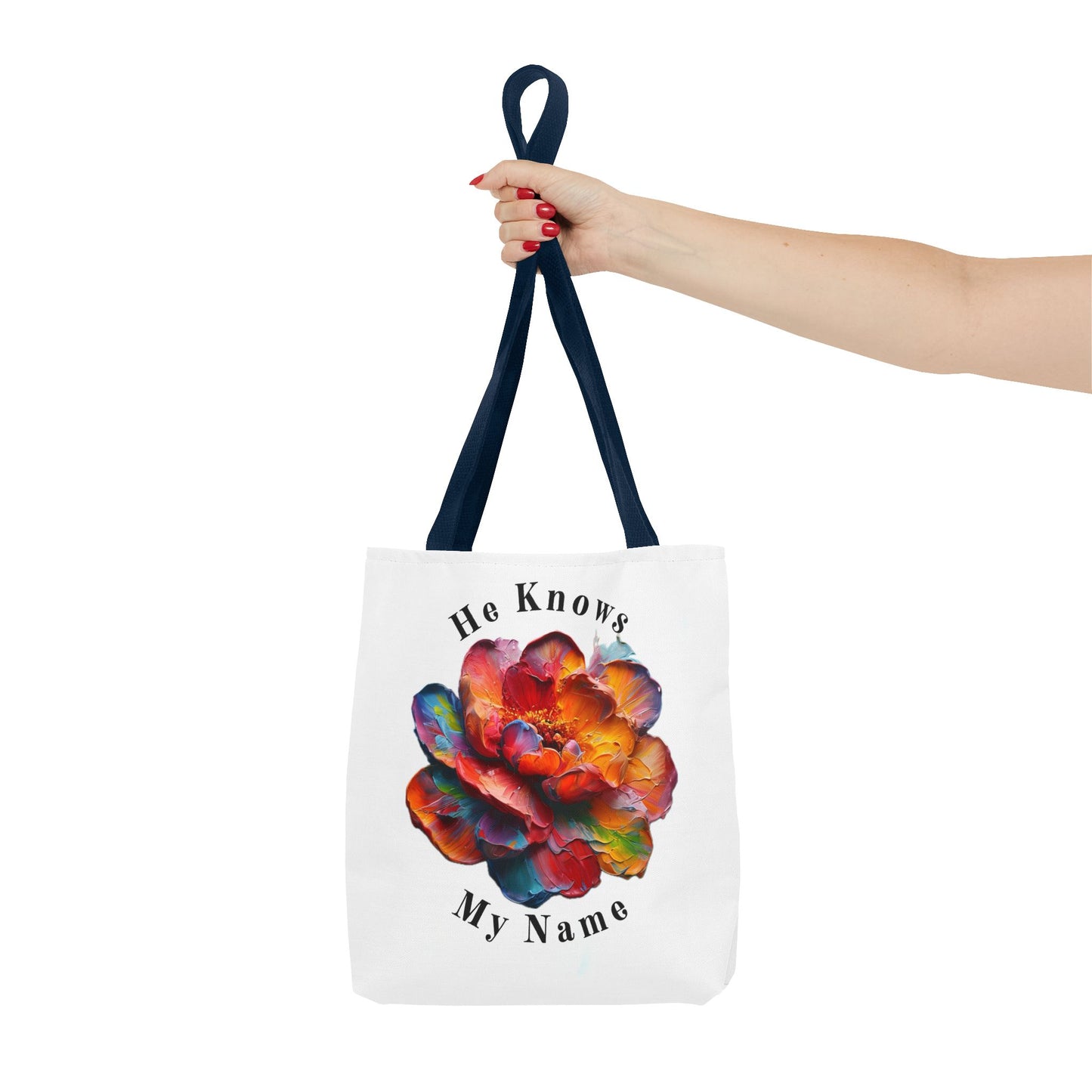 Flower Tote Bag with Inspirational Quote - Perfect for Everyday Use, Weekend Getaways, Gifts, Eco-Friendly Alternative, Floral Design