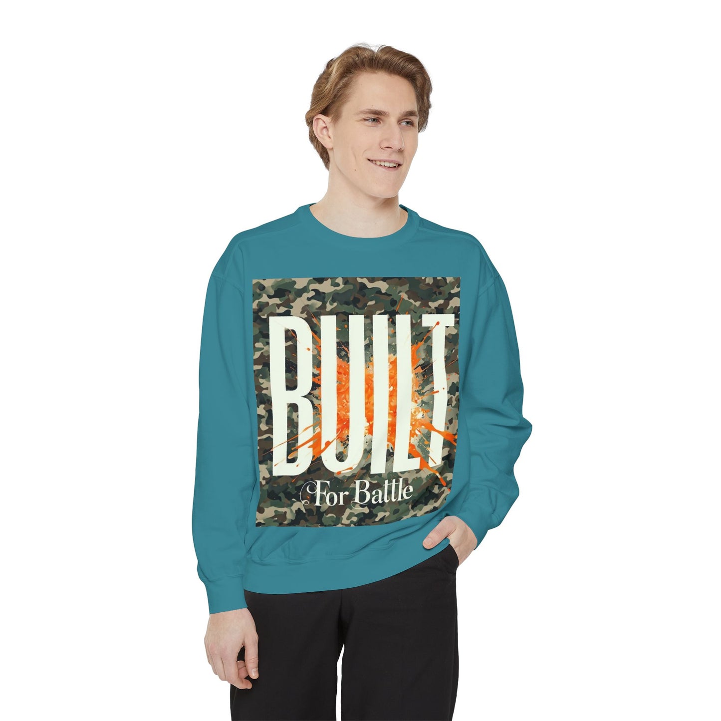 Battle-Ready Unisex Sweatshirt | Cozy Streetwear | Gift for Him or Her | Fall Fashion | Casual Wear | Camo Design