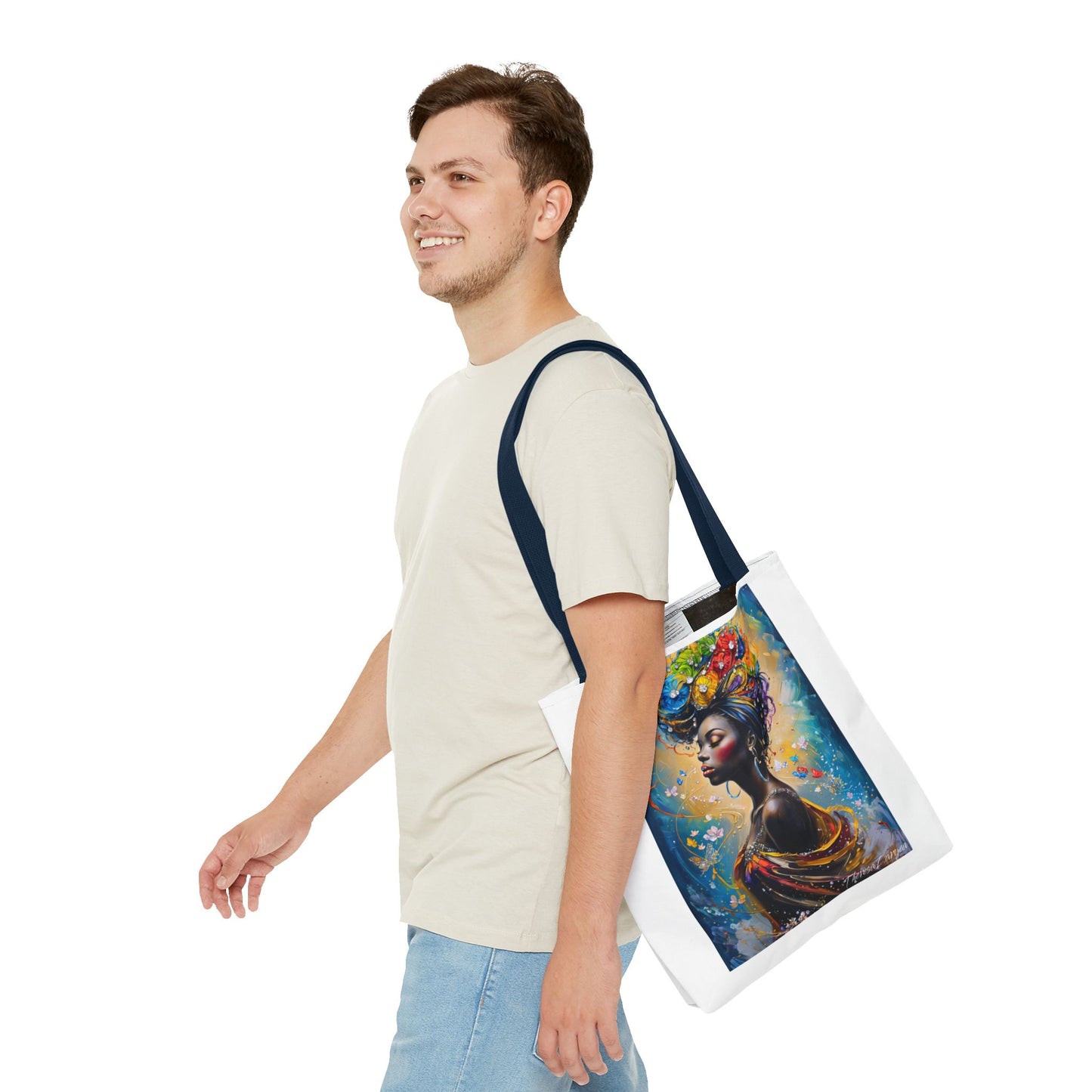 Vibrant Art Tote Bag, Stylish Eco-Friendly Grocery Bag, Elegant Gift for Art Lovers, Fashionable Daily Use, Perfect for Festivals