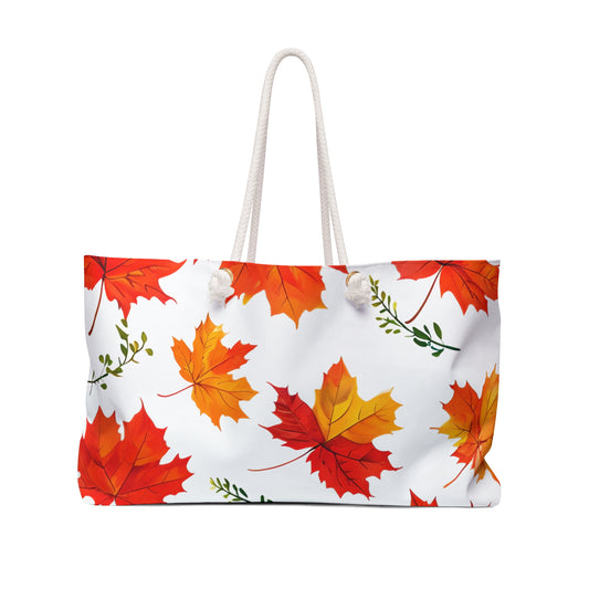 Autumn Leaf Weekender Bag - Perfect for Travel, Gym, Beach, or Weekend Getaways, Fall Decor, Gift for Her