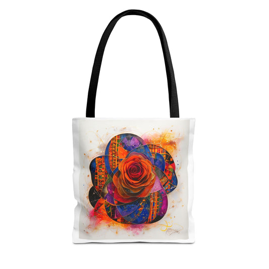 Vibrant Floral Tote Bag, Colorful Shopping Bag, Bohemian Style Purse, Eco-Friendly Gift, Artistic Tote for Summer