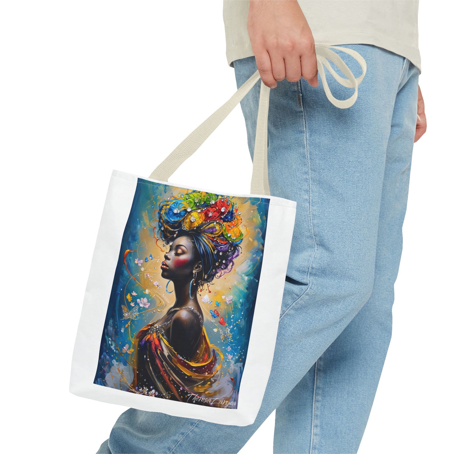 Vibrant Art Tote Bag, Stylish Eco-Friendly Grocery Bag, Elegant Gift for Art Lovers, Fashionable Daily Use, Perfect for Festivals