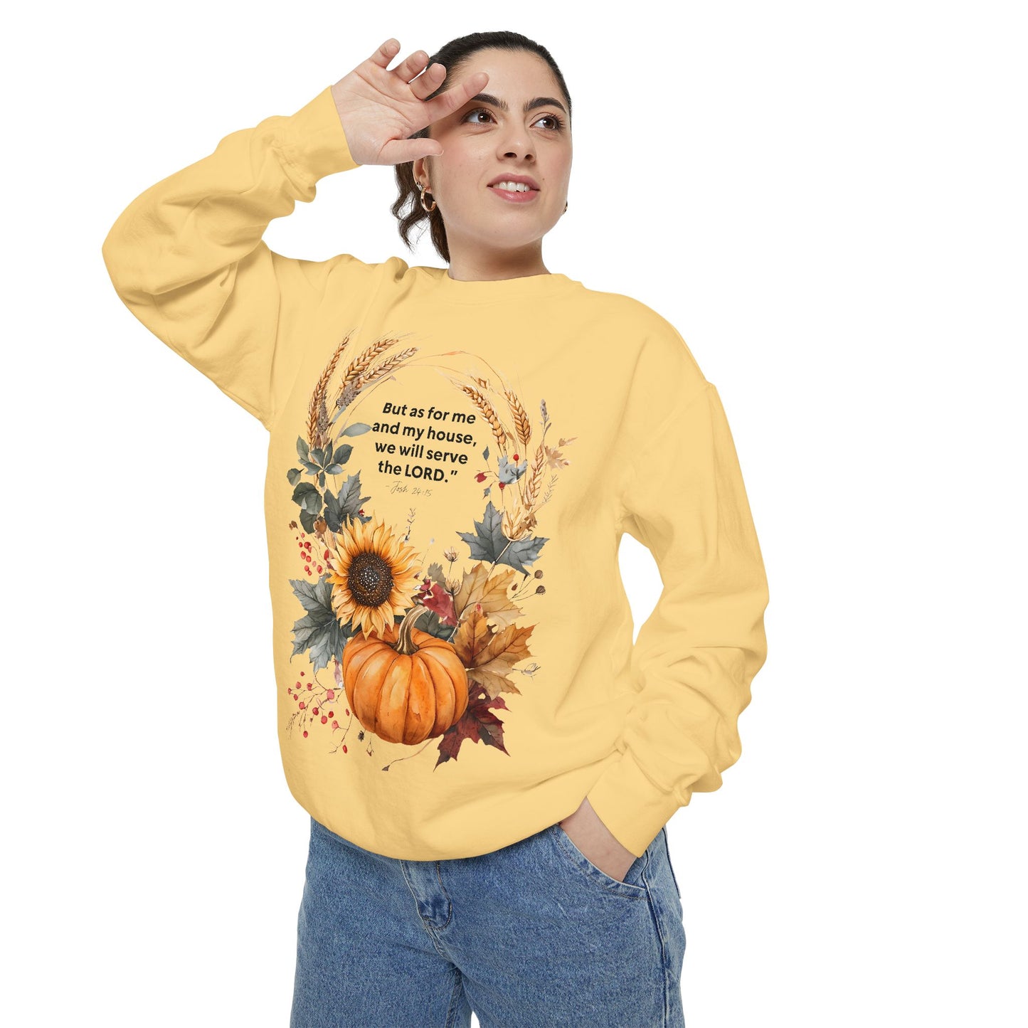 Cozy Fall Sweatshirt with Inspirational Quote, Perfect for Thanksgiving, Autumn Wardrobe, Gift for Her, Layering Piece, Unisex Apparel