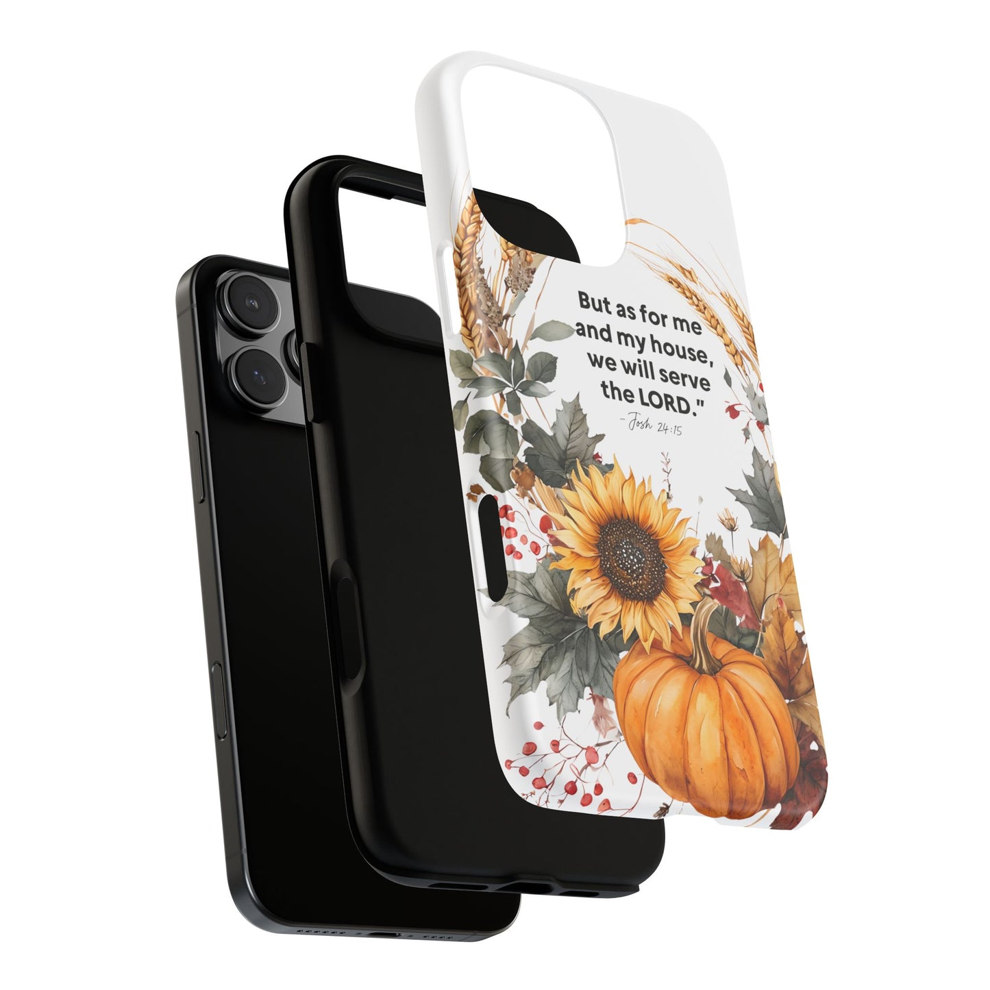 Fall-Themed Phone Case, Cozy Autumn Decor, Inspirational Quote, Pumpkin Design, Gift for Him or Her