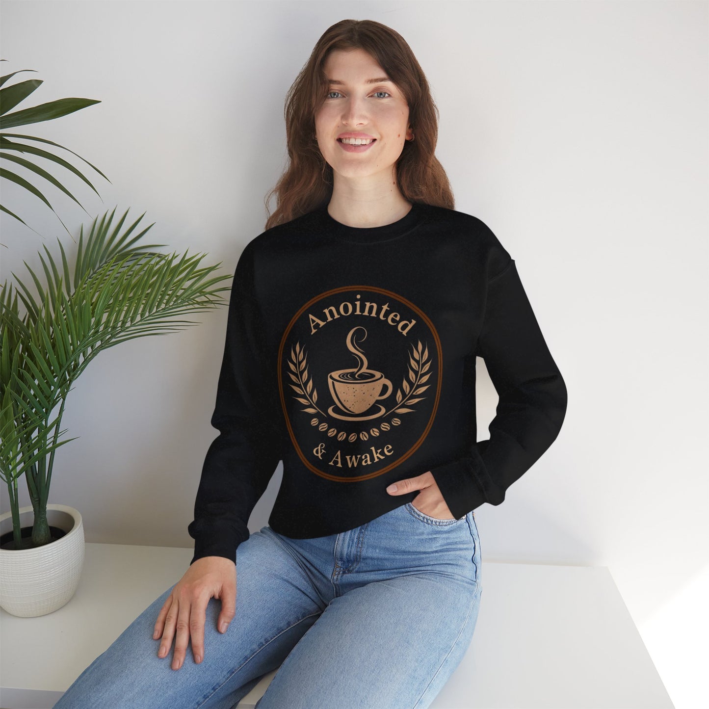 Cozy Coffee Sweatshirt - Anointed & Awake