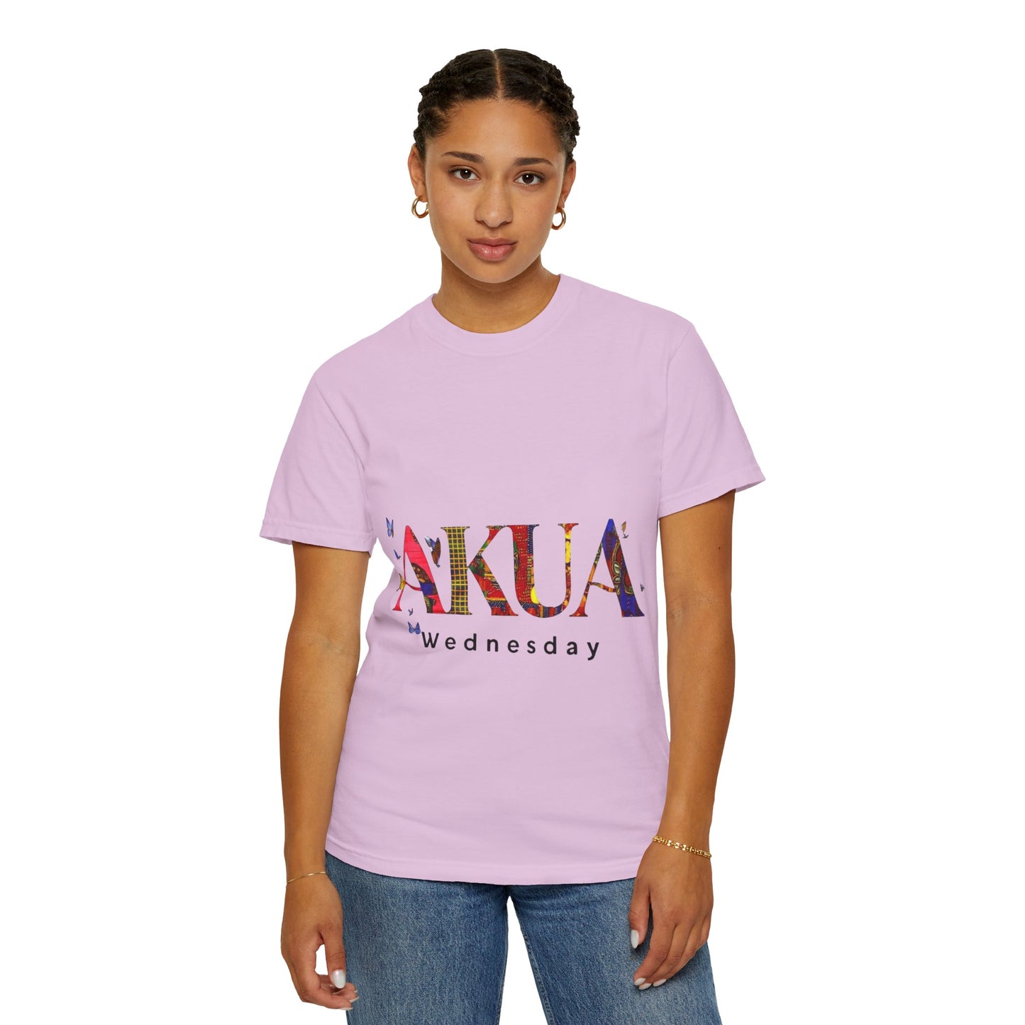 Colorful 'AKUA Wednesday' Unisex Garment-Dyed T-Shirt | Casual Wear, Graphic Tee, Street Style, Unique Gift, Daily Wear