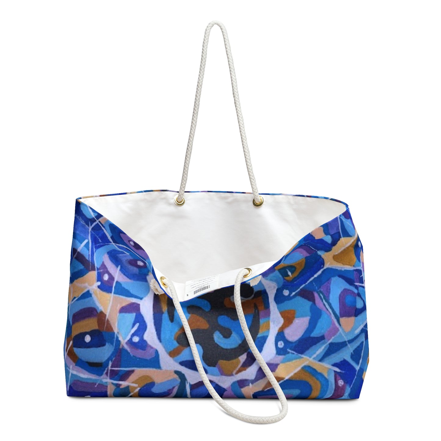 Colorful Weekender Bag - Bohemian Travel Tote, Beach Bag, Gym Bag, Unique Art Design, Gift for Her