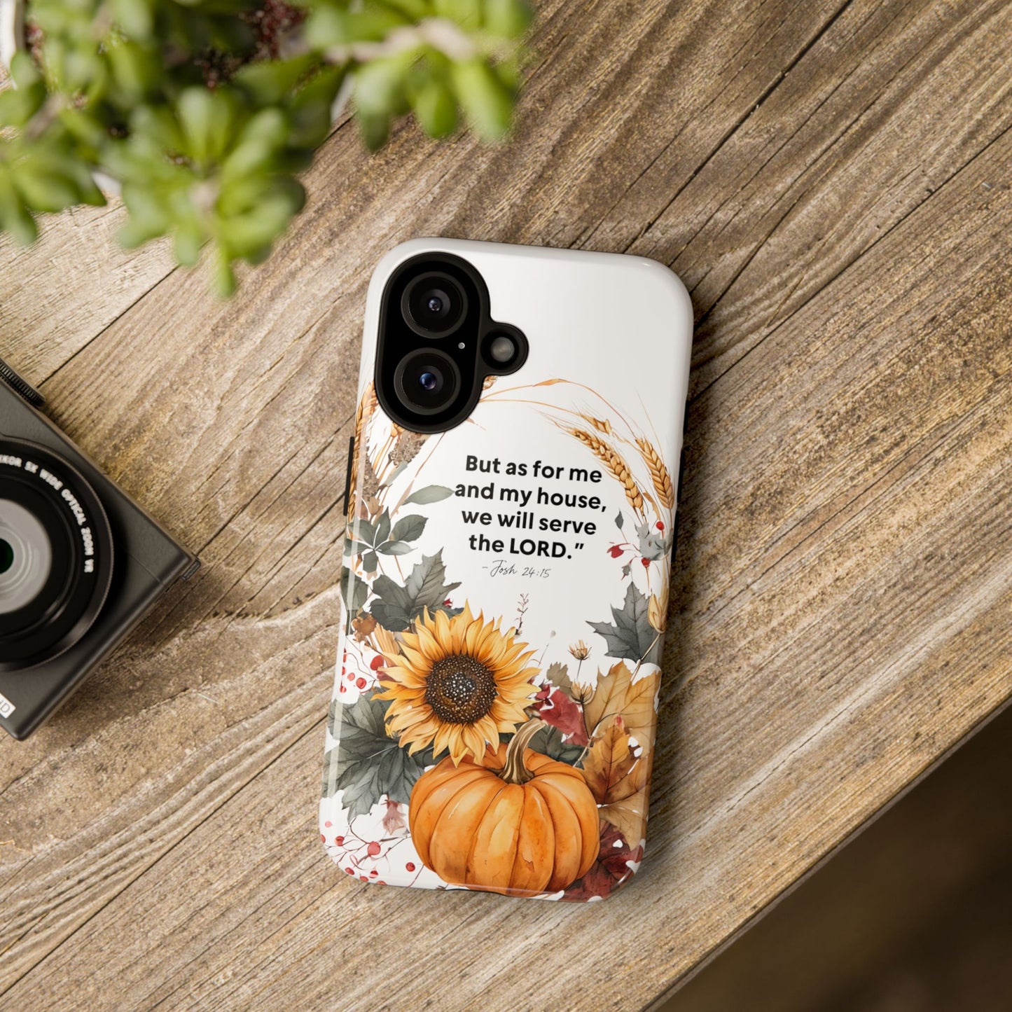 Fall-Themed Phone Case, Cozy Autumn Decor, Inspirational Quote, Pumpkin Design, Gift for Him or Her