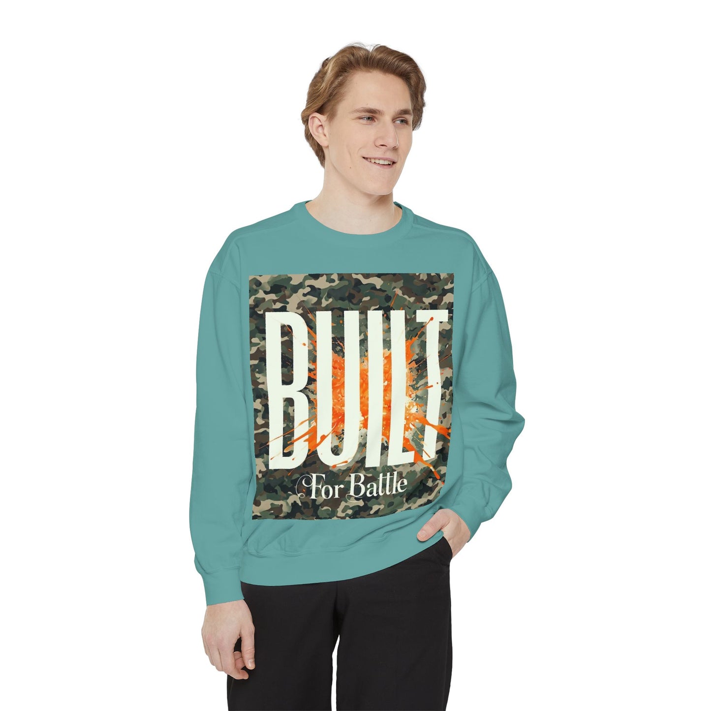 Battle-Ready Unisex Sweatshirt | Cozy Streetwear | Gift for Him or Her | Fall Fashion | Casual Wear | Camo Design