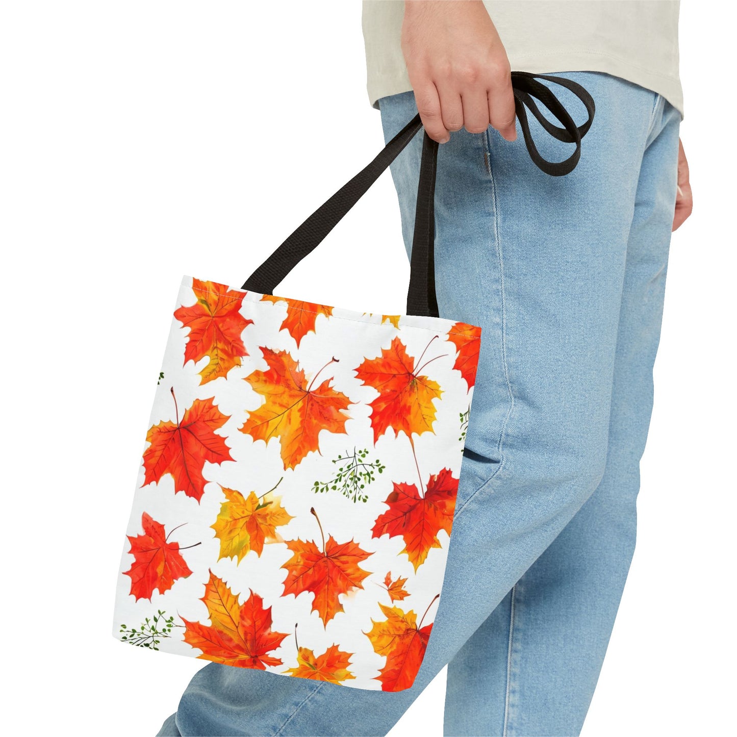 Autumn Leaves Tote Bag, Fall Shopping Tote, Seasonal Gift for Her, Eco-Friendly Bag, Thanksgiving Party Favor
