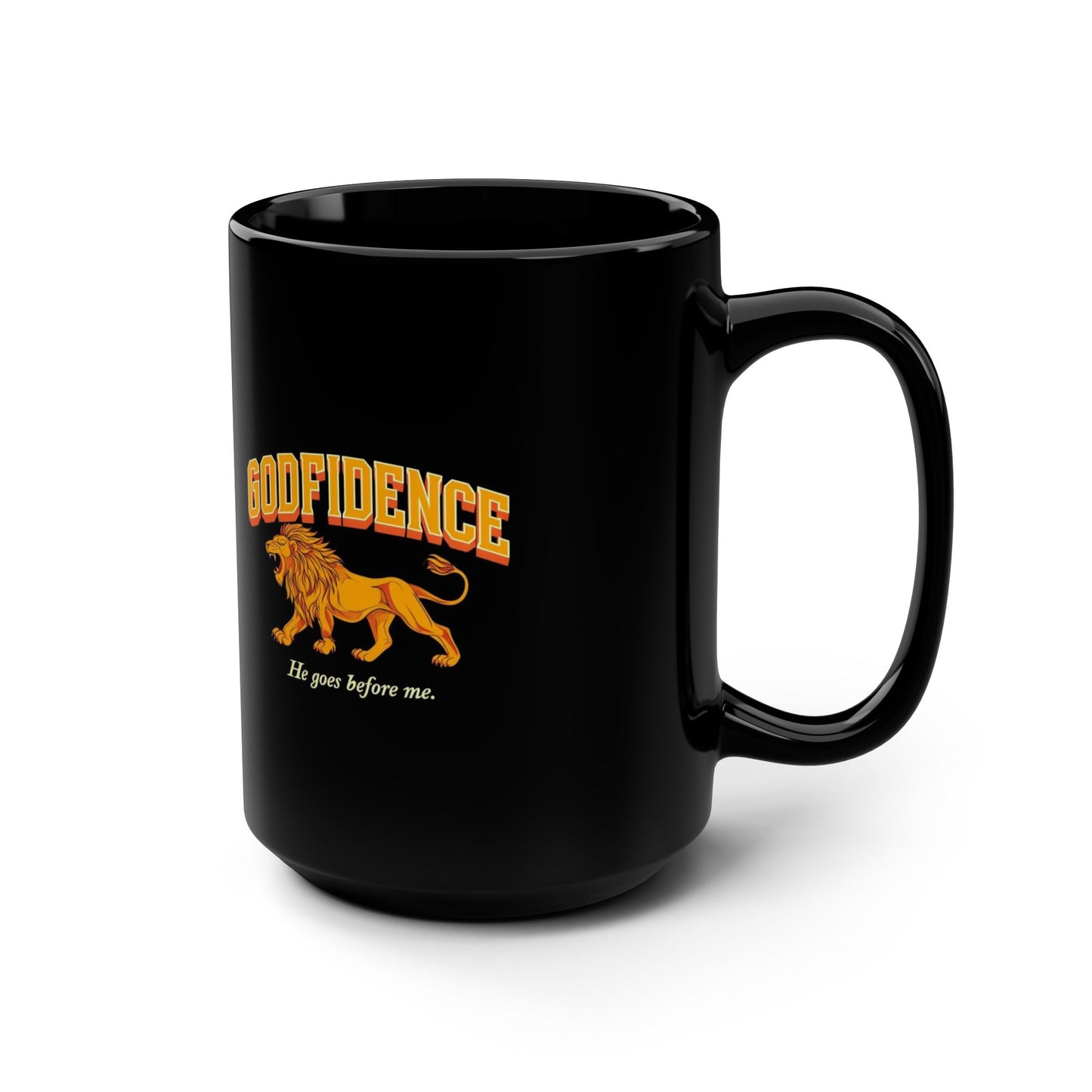 Bold Confidence Mug, 15oz Black Coffee Cup, Inspirational Gift, Motivational Drinkware, Perfect for Tea Lovers, Encouragement Present