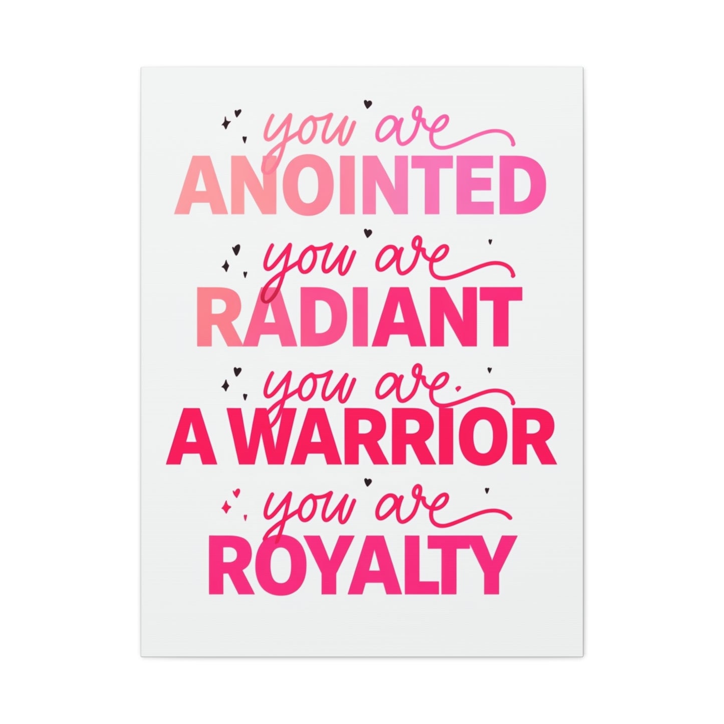 Inspirational Wall Art Print, Motivational Home Decor, Christian Canvases, Gift for Her, Uplifting Affirmations