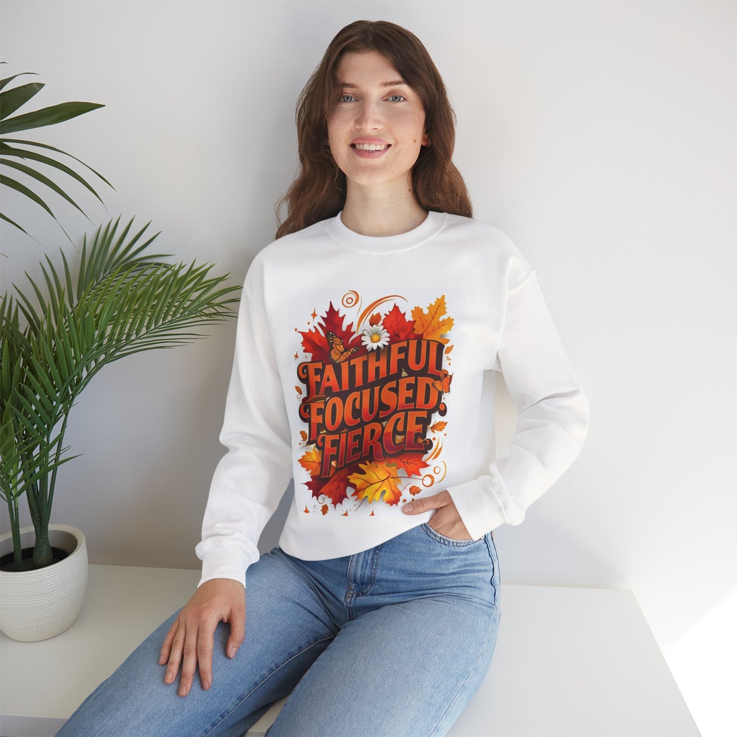 Fierce Autumn Sweatshirt, Fall Fashion Crewneck, Cozy Unisex Sweatshirt, Inspirational Gift, Warm Layer for Everyday