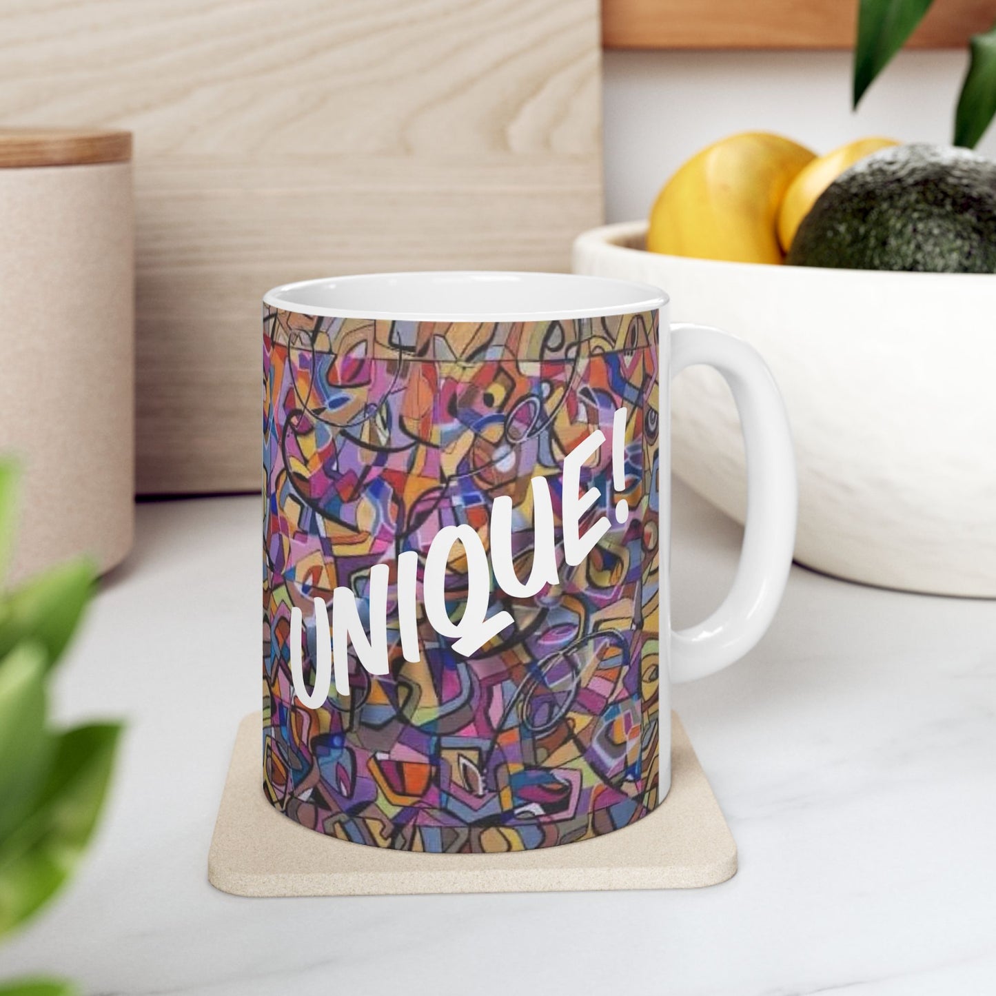 Copy of Floral Comfort Ceramic Mug, Coffee Cup Gift for Dog Lovers, Inspirational Mug for Birthdays, Housewarming, Pet Memorial