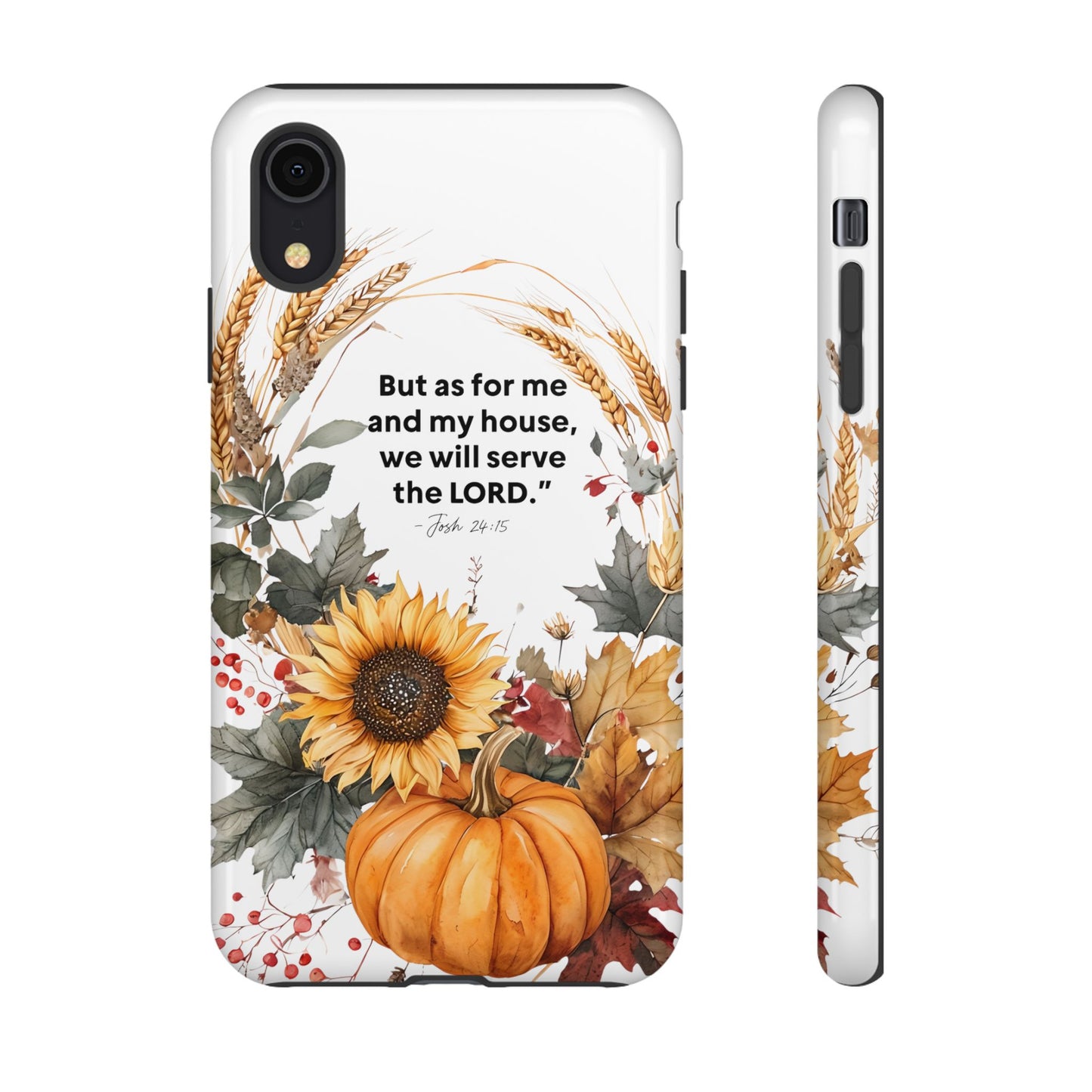 Fall-Themed Phone Case, Cozy Autumn Decor, Inspirational Quote, Pumpkin Design, Gift for Him or Her