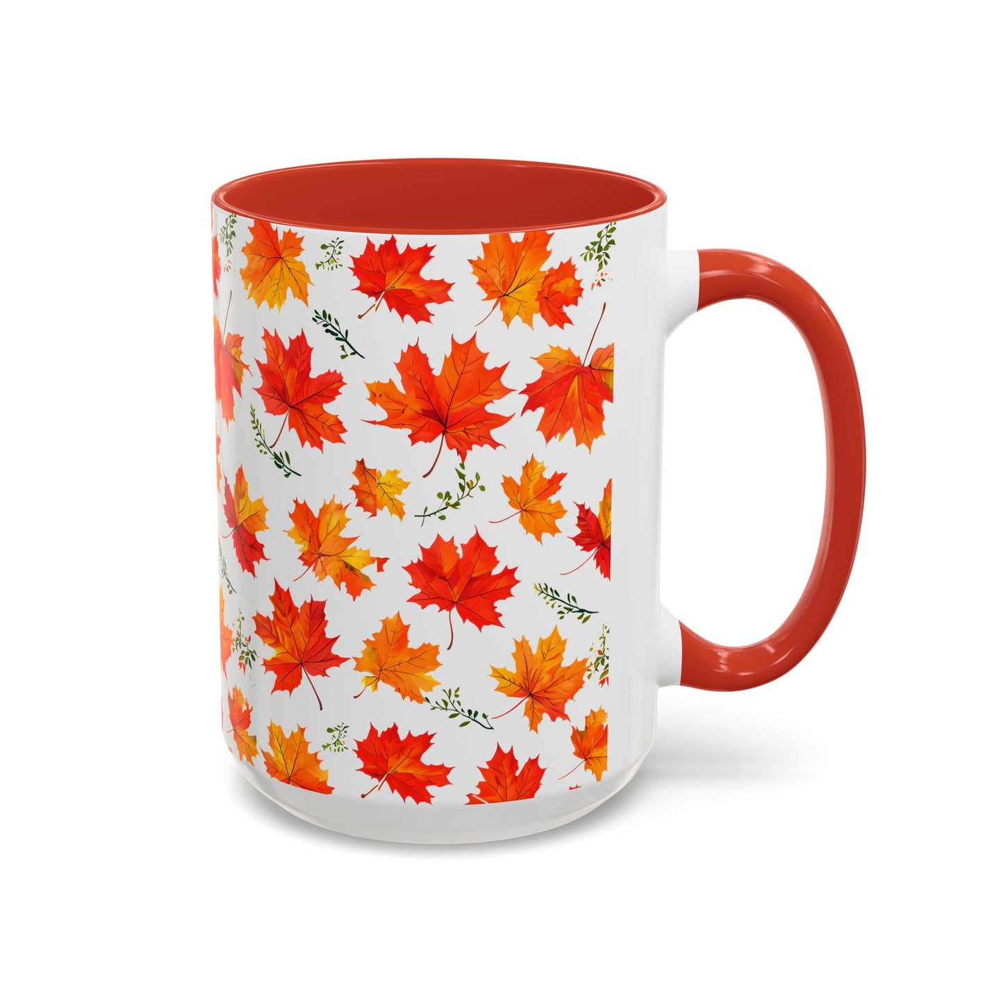 Autumn Leaves Coffee Mug, Fall Decor, Thanksgiving Gift, Hot Beverage Cup, Seasonal Drinkware