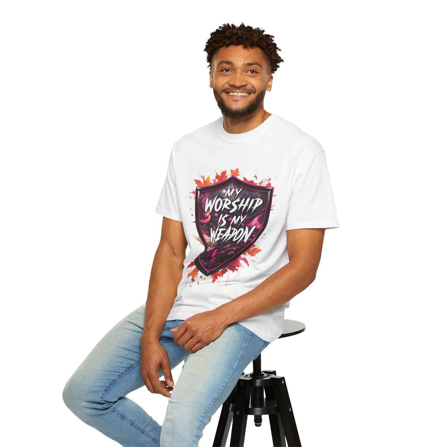 My Worship is My Weapon T-Shirt, Unisex Tee, Spiritual Gift, Christian Apparel, Faith-Based Shirt