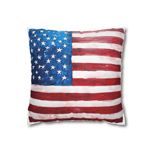Patriotic Pillowcase, USA Flag Decor, Home Decoration, Independence Day Gift, Living Room Accent