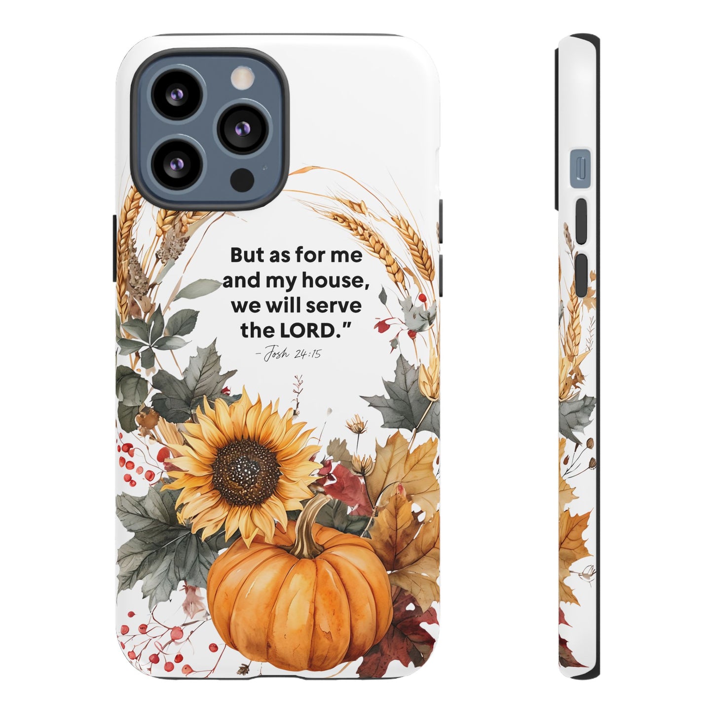 Fall-Themed Phone Case, Cozy Autumn Decor, Inspirational Quote, Pumpkin Design, Gift for Him or Her