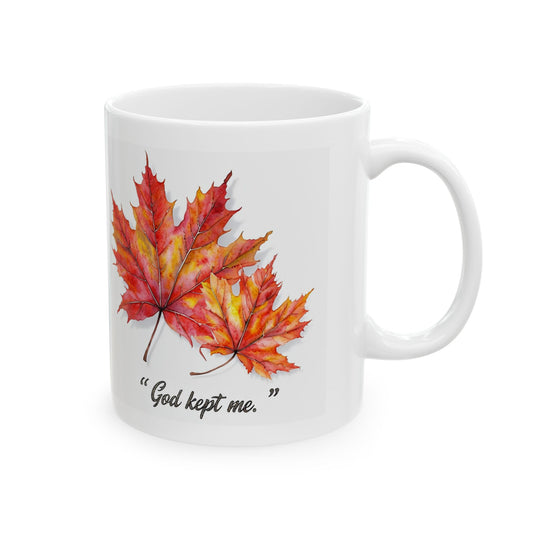 Autumn Leaf Ceramic Mug, Cozy Coffee Cup, Fall Decor, Gift for Nature Lovers, Seasonal Mug, Thanksgiving Gift