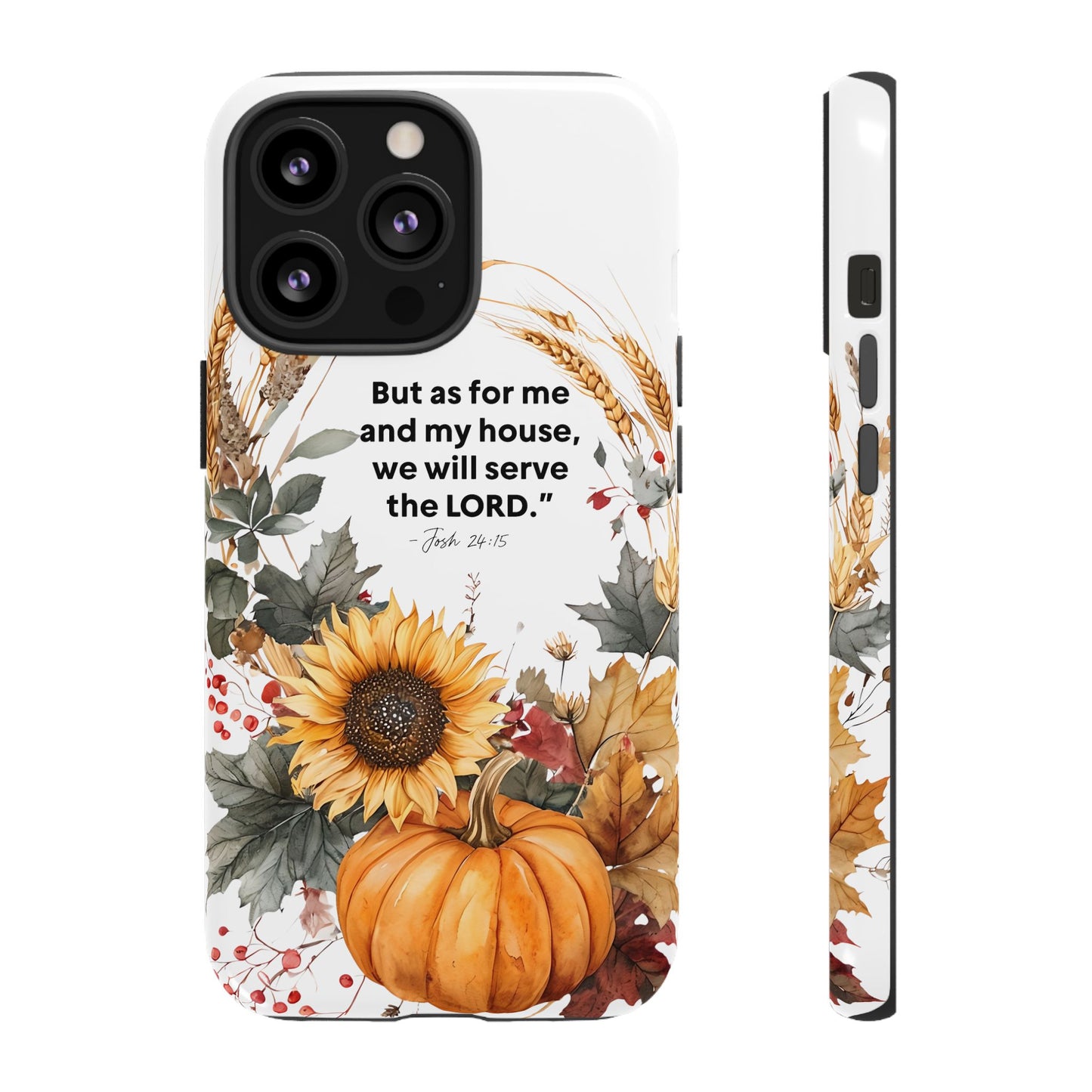 Fall-Themed Phone Case, Cozy Autumn Decor, Inspirational Quote, Pumpkin Design, Gift for Him or Her