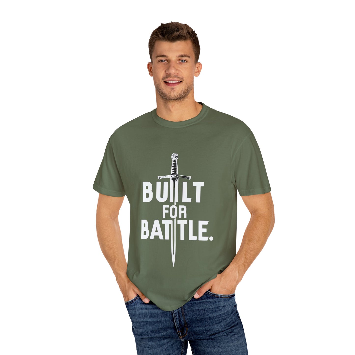 Battle-Ready Unisex T-shirt - Built for Battle - Casual Wear, Fitness, Gift for Warriors, Encouragement, Everyday Comfort