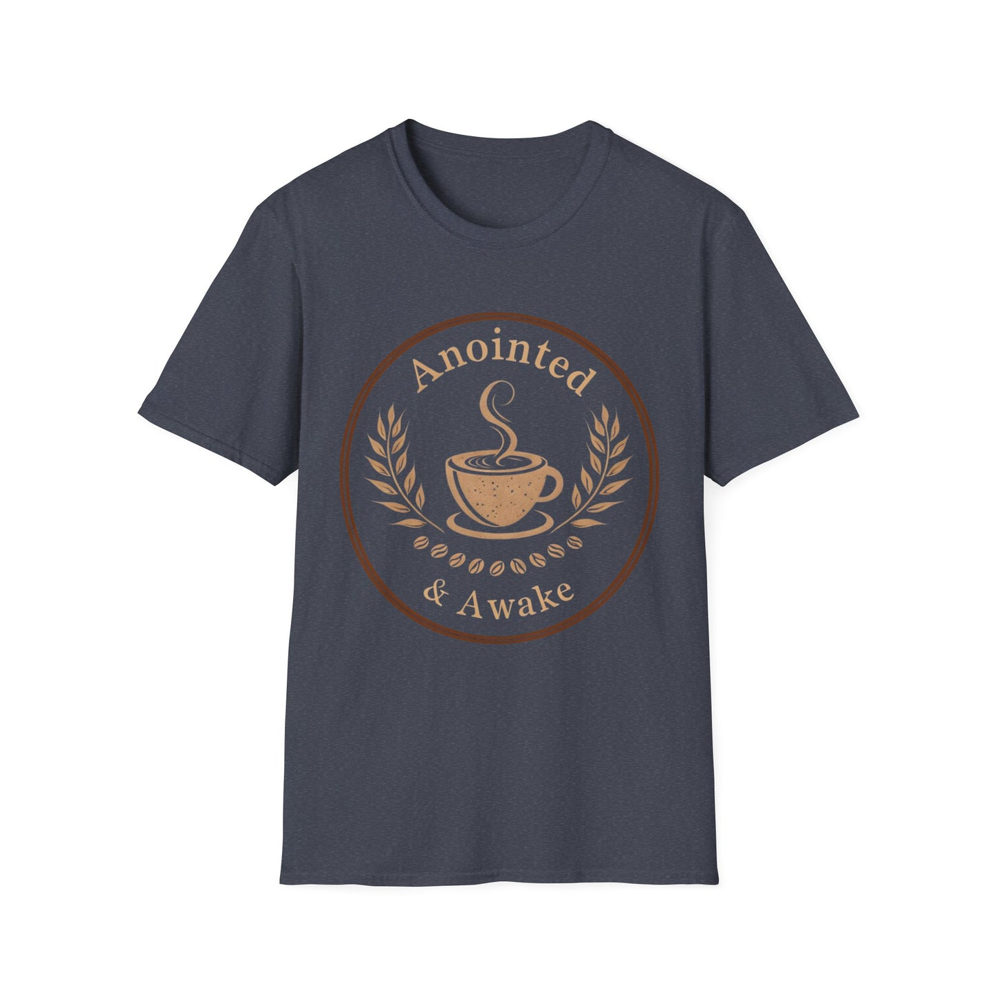 Anointed & Awake Coffee Lover T-Shirt, Unisex Tee, Gift for Coffee Enthusiasts, Casual Wear, Unique Coffee Shirt, Sip & Celebrate