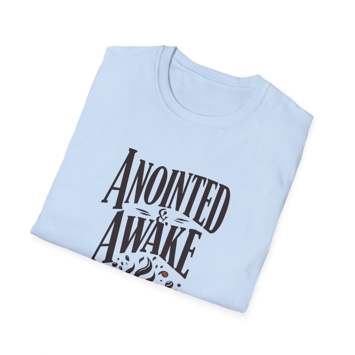 Coffee Lovers Unisex T-Shirt | Anointed & Awake Graphic Tee for Gift, Everyday Wear, Casual Style, Spiritual Motivational Shirt