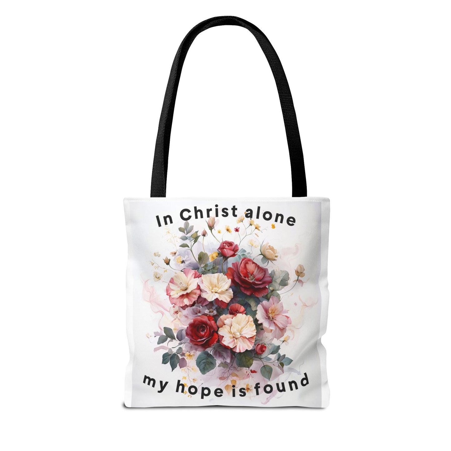 Floral Inspirational Tote Bag, Faith-Based Bag, Christian Gift, Everyday Carryall, Motivational Shopping Tote