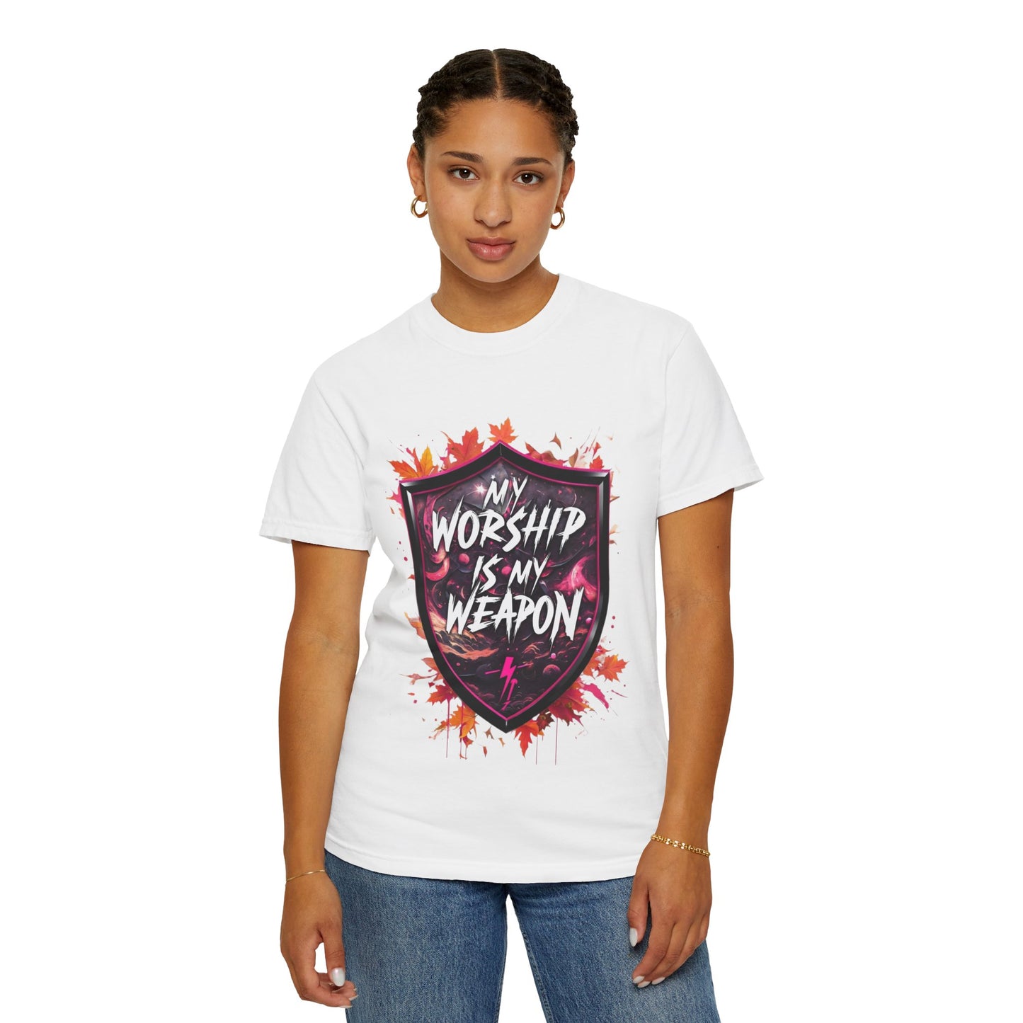 My Worship is My Weapon T-Shirt, Unisex Tee, Spiritual Gift, Christian Apparel, Faith-Based Shirt