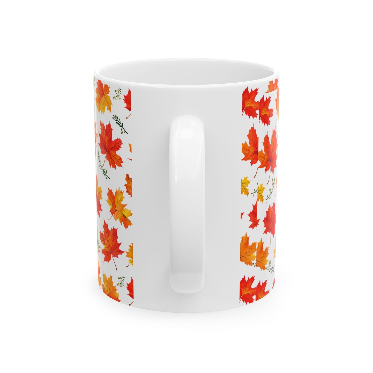 Autumn Leaves Ceramic Mug, Fall Coffee Cup, Thanksgiving Gift, Cozy Home Decor, Seasonal Drinkware